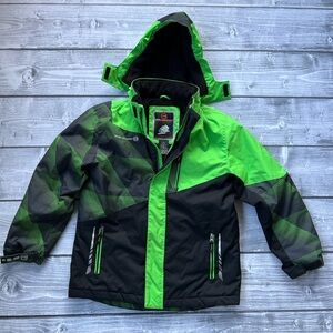 Free Country Youth Boarder Jacket in Lime Green and Black